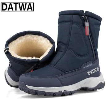 Datwa/ Зимняя толстая теплая Плюс бархатная противоскользящая обувь для рыбалки, мужские спортивные лыжные непромокаемые легкие походные ботинки